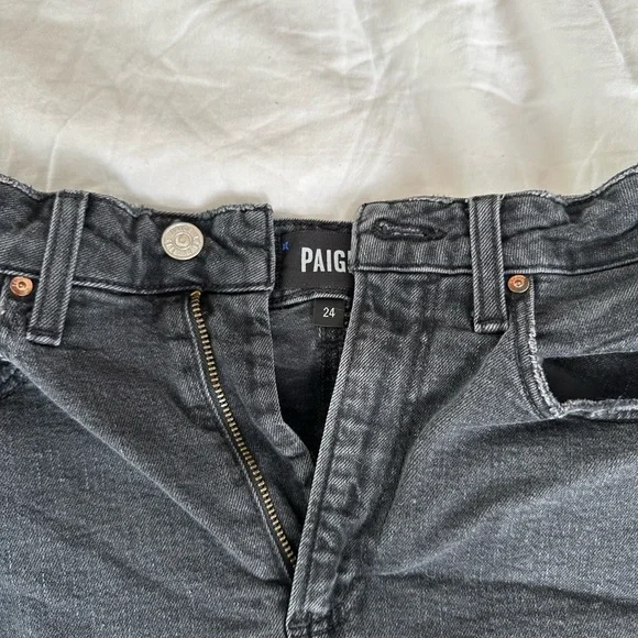 Paige Women’s Dani Cut Off Shorts Black Size 24 - Picture 11 of 12